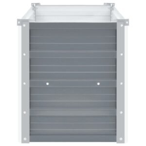 vidaXL Garden Raised Bed Galvanized Steel 39.4"x15.7"x17.7" Gray
