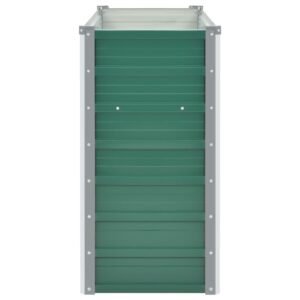 vidaXL Garden Raised Bed Galvanised Steel 100x40x77 cm Green