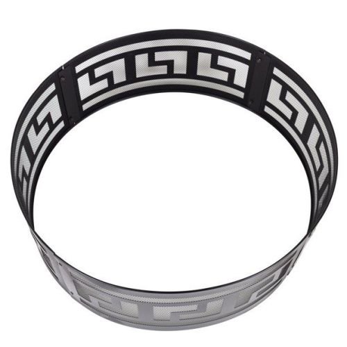 Heavy Duty 36 inch Round Black Steel Mesh Fire Pit Ring - Image 4