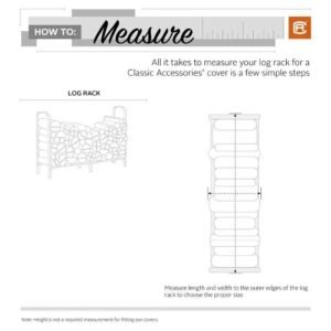 Black Firewood Rack Cover - Fits 4-ft. Log Racks