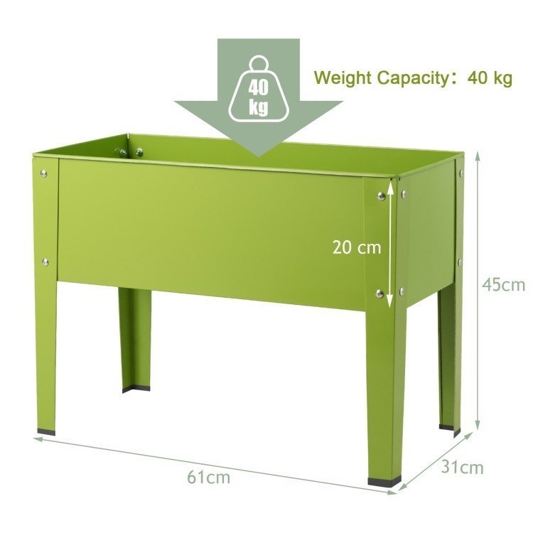 Green Heavy Duty Galvanized Steel Outdoor Elevated Raised Garden Plant Stand - Image 2