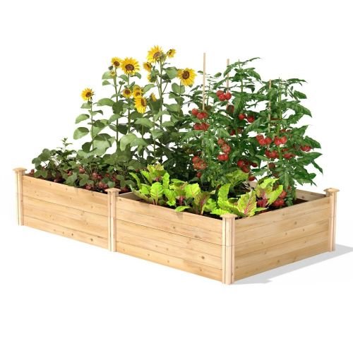 17-inch High Cedar Wood Raised Garden Bed 4 ft x 8 ft - Made in USA - Image 5