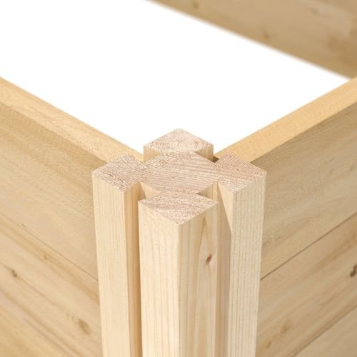 17-inch High Cedar Wood Raised Garden Bed 4 ft x 8 ft - Made in USA - Image 3