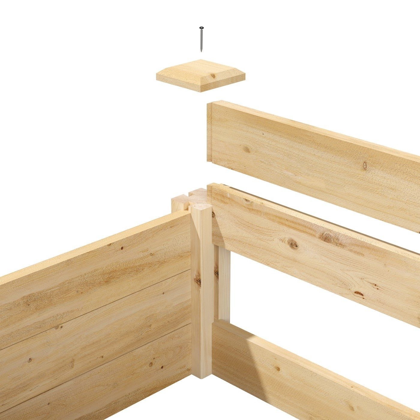 17-inch High Cedar Wood Raised Garden Bed 4 ft x 8 ft - Made in USA - Image 2