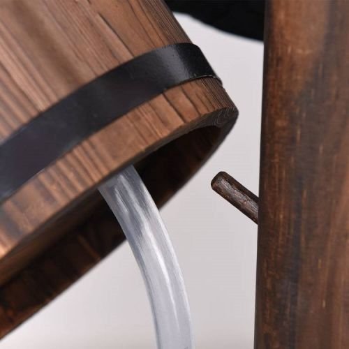Outdoor Patio Garden Solid Wood Wishing Well Water Fountain with Pump - Image 3