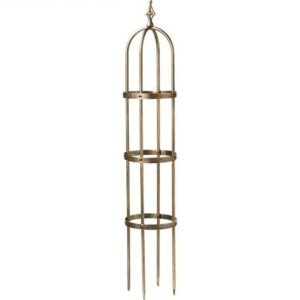 60-inch Copper Finish Steel Outdoor Garden Trellis Obelisk