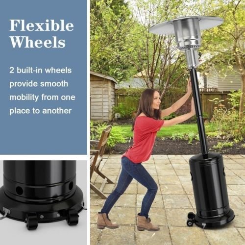 Portable Wheeled Patio Propane Standing LP Gas Heater - Image 5