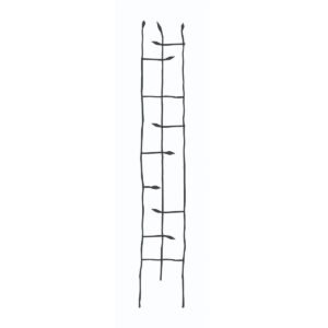 6-Ft High Narrow Garden Trellis in Metal Sprouting Twig Leaf