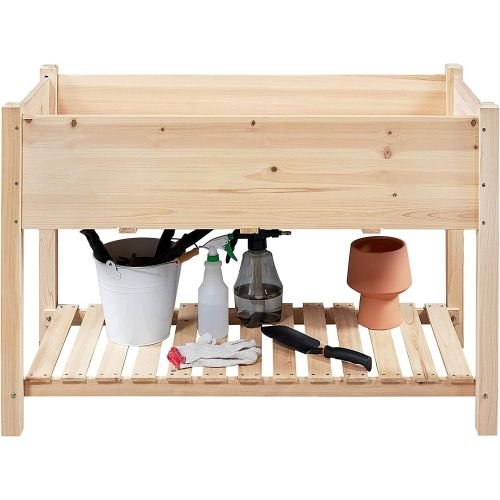 Solid Wood 2-Tier Raised Garden Bed Planter Box 4-ft x 2-ft x 32-inch High - Image 4