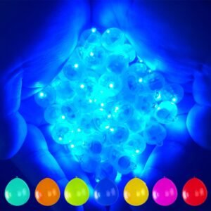 50PCS 9 Colors Balloon Light, Long Standby Time Mini Ball Light, Round LED Flash Lamp For Paper Lantern Balloon Party, Wedding, Birthday, Festiva