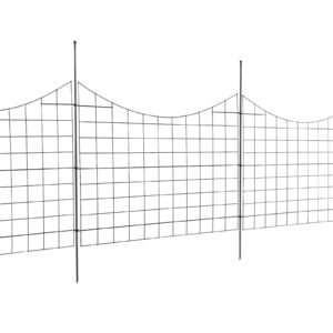 VEVOR Garden Fence, 36.6in(H) x12ft(L) Animal Barrier Fence, Underground Decorative Garden Fencing with 2.5 Inch Spike Spacing