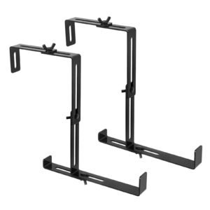 2pcs/4pcs Window Box Brackets, Adjustable Planter Box Brackets, Universal Steel Hanging Flower Box Brackets for Railings Deck Windowsill