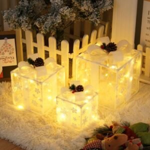 Christmas light box, LED light foldable decoration indoor and outdoor, Christmas light box gift decoration indoor and outdoor garden
