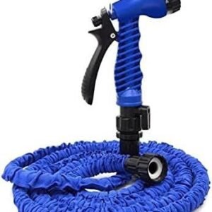 100 Feet Garden Hose, Water Hose, Hose Reel, Best Hoses, Expandable Garden Hose, With 7-Way Spray Nozzle Flexible Hose (Blue)