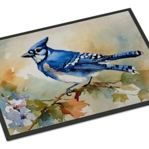 NEW Blue Jay Doormat Front Door Mat Indoor Outdoor Rugs for Entryway, Non Slip Washable Low Pile, 18H X 27W