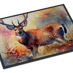Deer Doormat Front Door Mat Indoor Outdoor Rugs for Entryway, Non Slip Washable Low Pile, 24H X 36W