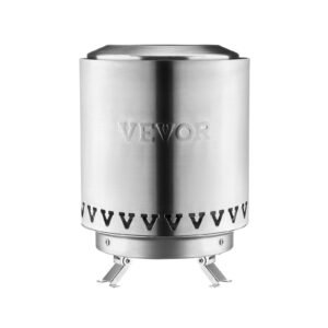 Tabletop Fire Pit 6 inch Stainless Steel Fireplace Indoor Outdoor Silver