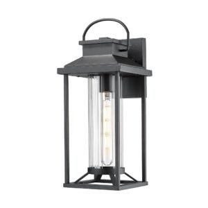 Outdoor Porch Lights, Textured Black Exterior Lighting Fixtures Wall Mount, Modern Outdoor Wall Sconce Lantern for House, Front Porch