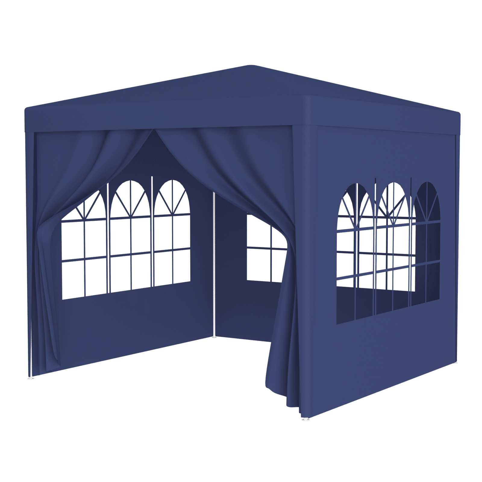 10'x10' Party Tent Outdoor Heavy Duty Gazebo Wedding Canopy + 4 Removable Walls ,Blue