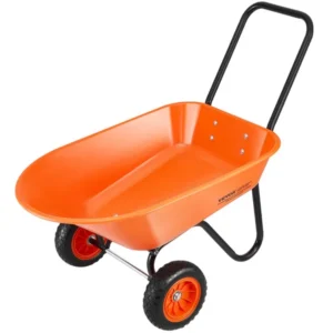 VEVOR Wheelbarrow Cart, 5 Cu. Ft. Load & 397 lbs Capacity, 2 Wheels Garden Dump Cart, Garden Wagon with Handle & 10" Wide Track Wheels, Easy Loading Utility Yard Cart & Wagons for Outdoor Lawn Yard